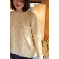 S�lve Aran Genser, dame - strikkekit, Finull - 3XL