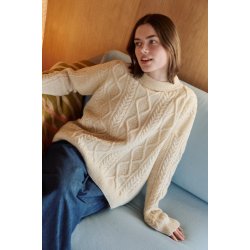 S�lve Aran Genser, dame - strikkekit, Finull - 3XL