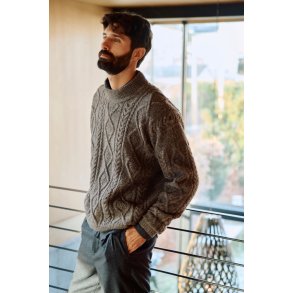 S�lve Aran Genser, herre - strikkekit, Finull - XXS