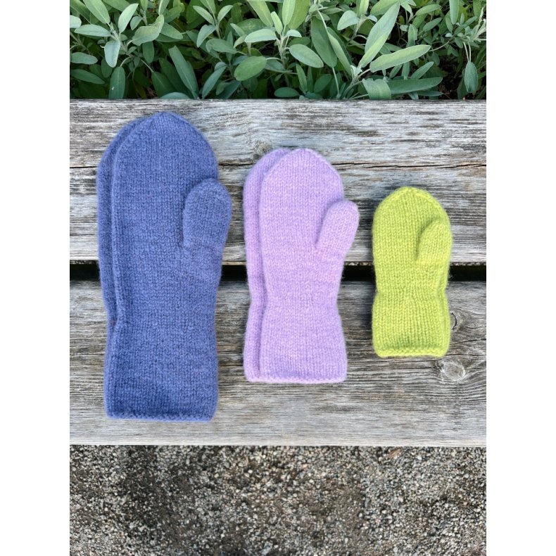 Tovede turvotter - strikkekit, OBS norsk opskrift - str. 3-5 �r