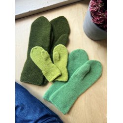 Tovede turvotter - strikkekit, OBS norsk opskrift - str. 3-5 �r