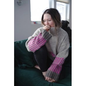 Simone Sweater Light - strikkekit, Fivel -  Str. XS (S) - (OBS, opskriften er p� norsk eller engelsk)