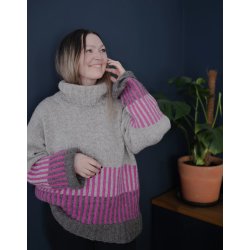 Simone Sweater Light - strikkekit, Fivel -  Str. XS (S) - (OBS, opskriften er p� norsk eller engelsk)