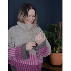 Simone Sweater Light - strikkekit, Fivel -  Str. XS (S) - (OBS, opskriften er p� norsk eller engelsk)