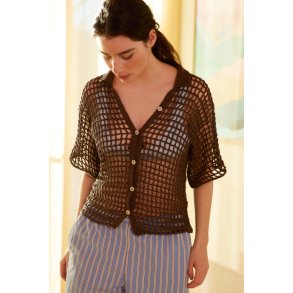 Marlo skjorte - h�klekit, OBS opskriften er p� norsk - XS (S) M