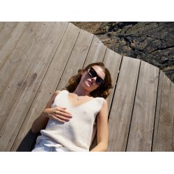 Top med V-hals Str. XS