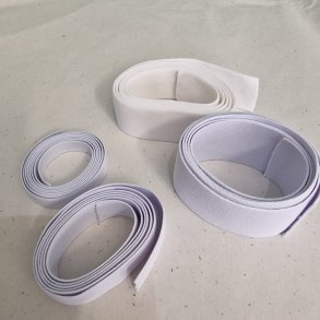 Hvid elastik i meterml