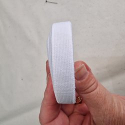 Hvid elastik i meterml