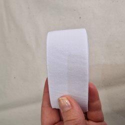Hvid elastik i meterml
