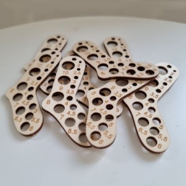 Målebånd, maskemålere, pindemålere, maskewire