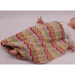 Hklet zigzag-babytppe - hklekit, CaMaRose kologisk Sommeruld - vlg selv farverne