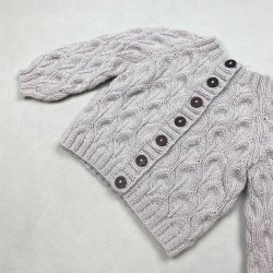 Olive Cardigan baby - strikkekit - 3 (6-9) mdr