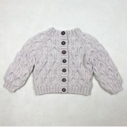 Olive Cardigan baby - strikkekit - 3 (6-9) mdr