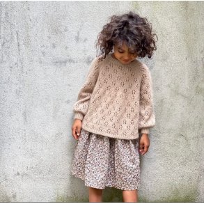 Pizza bluse - strikkekit, merino og soft silk mohair - 1 (2) r