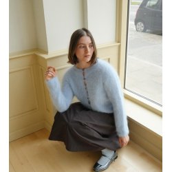 Holy Cardigan - strikkekit, Angora - XS