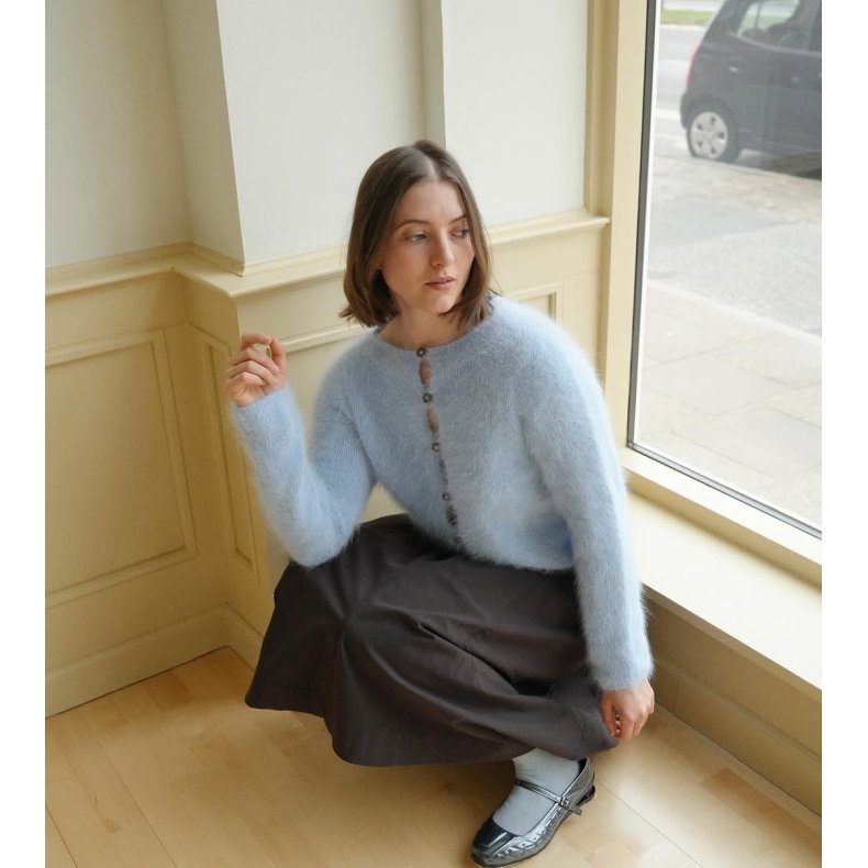 Holy Cardigan - strikkekit, Angora - XS