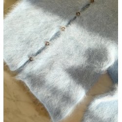 Holy Cardigan - strikkekit, Angora - XS