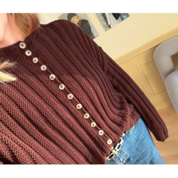 Axis Cardigan - strikkekit, ensfarvet - Str. S/M