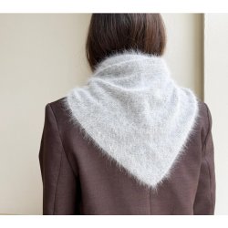 Halo Scarf - strikkekit, Angora - lille