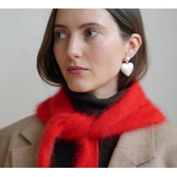 Halo Scarf - strikkekit, Angora - lille