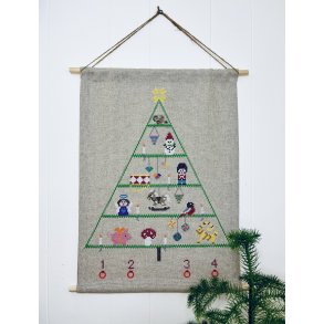Special Christmas Tree kalender - broderikit - bestillingsvare