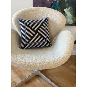 Cirkus striber pude koksgr - broderikit - bestillingsvare