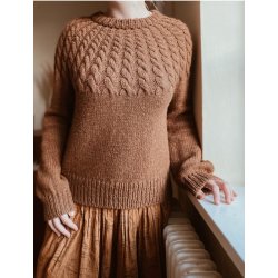 Edith Sweater - garnpakke, Snefnug- XL