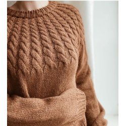 Edith Sweater - garnpakke, Snefnug- XL
