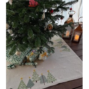 Grn jul med stil juletrstppe - broderikit - bestillingsvare