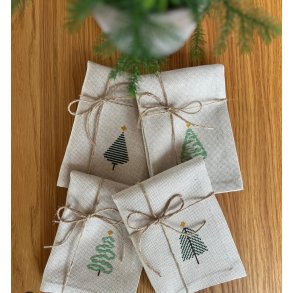 Grn Jul servietter - broderikit - bestillingsvare