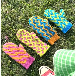 Pick n Mitts - garnpakke, Finull - barn (S/M) M/L OBS indeholder kun garn