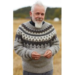  Varde Genser Herre (norsk opskrift) - strikkekit, Vams - XS