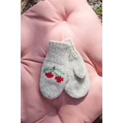 Kirsebrvotter (norsk opskrift) - strikkekit, Fivel - 1/2 (1-2) 4 (6-8) r