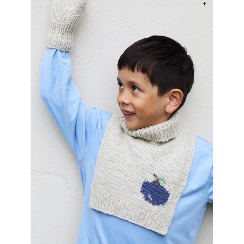 Frugthals Lys grbeige (norsk opskrift) - strikkekit, Fivel - 8 r
