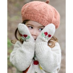 Kirsebrvotter (norsk opskrift) - strikkekit, Fivel - 1/2 (1-2) 4 (6-8) r