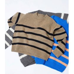 Uni Stribegenser (norsk opskrift) - strikkekit, Fivel - M (L)