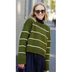 Uni Stribegenser (norsk opskrift) - strikkekit, Fivel - M (L)