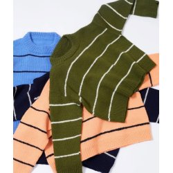 Uni Stribegenser (norsk opskrift) - strikkekit, Fivel - M (L)