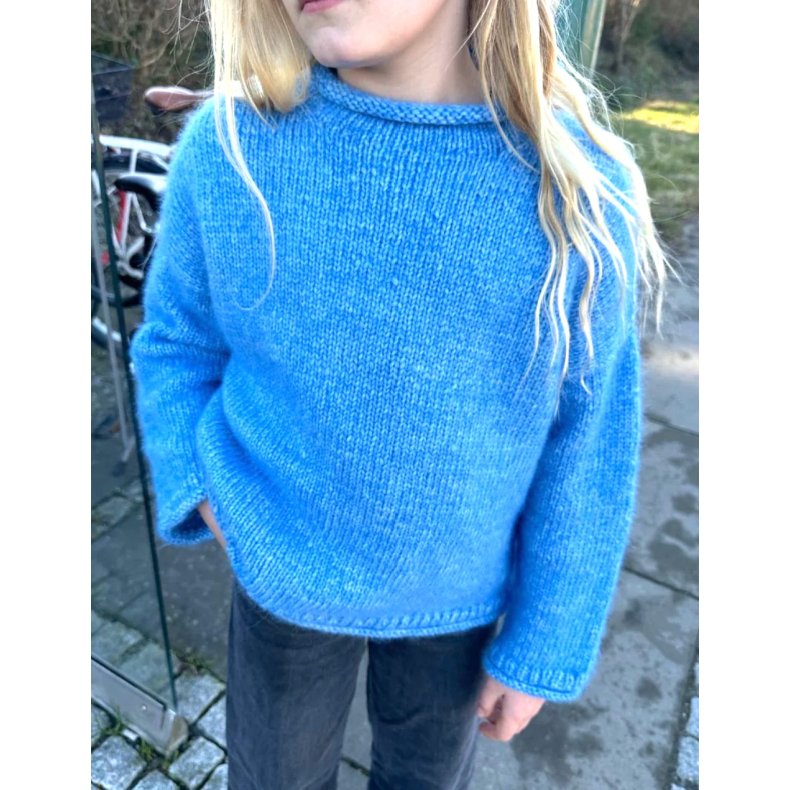 Cloud Sweater Junior - garnpakke, Snefnug - 8/9 (9/10) r