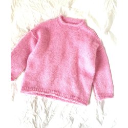 Cloud Sweater Junior - strikkekit, Snefnug - 10/12 r