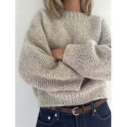 Perle Sweater - garnpakke, Snefnug - 2XL