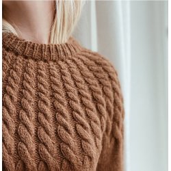 Edith Sweater - garnpakke, Snefnug- XL
