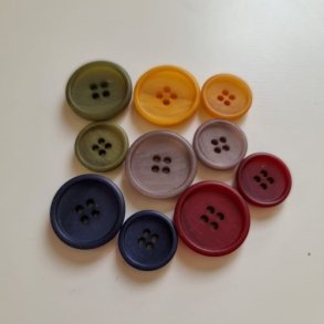 Knapper i genbrugs papir