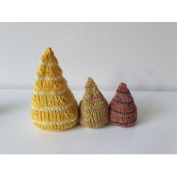 Strikkekit til 3 sm juletrer