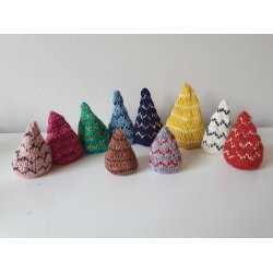 Strikkekit til 3 sm juletrer