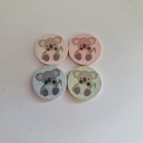 Knapper i genbrugs bomuld